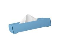 LastTissue® caja de pañuelos reutilizables - 18 toallitas suaves de algodón orgánico, un soporte para pañuelos ecológicos y sostenibles y pañuelos faciales para la nariz (azul)
