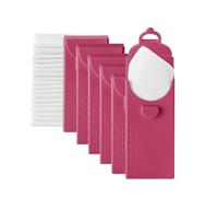 LastTissue® Pañuelos de algodón reutilizables, paquete de 6 | Pañuelos faciales y de bolsillo para hombres y mujeres - Pañuelos faciales lavables con estuche de almacenamiento -Roja