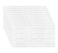 lasuroa 1,3 cm 2080 Piezas Pegatinas de Letras, 10 Hojas Pegatinas Alfabeto Vinilo Autoadhesivas en Mayúsculas y Minúsculas Calcomanías Letras de Buzón para Álbum de Recortes Aula (Blanco)