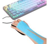 lasuroa 10uds Cinta de Kinesiología Pre-Cortada para las Manos, Transpirable Cinta Atlética Libre de Látex, Accesorios Atléticos Elásticos Impermeables para la Mano Muñeca (Azul)