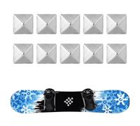 lasuroa 10uds Tacos Piramidales Pad Snowboard, Almohadilla para Snowboard con Agarre Antideslizante y Plateada Almohadilla para Snowboard para Proporcionar Un Agarre Adicional