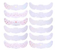 lasuroa 12uds Pegatinas de Pecas con Purpurina, Tatuajes Temporales de Pecas Falsas Brillo Resistente al Agua Parches Maquillaje con Motas Brillantes para Mujeres Cosplay Carnaval Fiesta