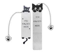 lasuroa 2 uds Marcador de Livros Gatos Para Mujer, Marcapáginas Bonito Estético Regalos Accesorios Lectura Divertido Regalos Amantes los Gatos Para Amantes de la Lectura Adolescentes Niños Niñas Niños
