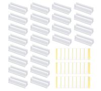 lasuroa 24pzs Clipes Montaje Luces Neón Trenzado para Govee, Adhesivo Transparente Soportes Clip Tira LED Impermeable Soportes Luces Trenzadas para Piso Montaje en Pared Interior Exterior