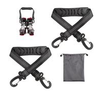 lasuroa 2uds Correas Botas Esquí con Bolsa Almacenamiento, Correas Portátiles para Portaesquís Correas Mochila Correa el Hombro Correa para Patines Correa para Patines Accesorios para Esquí