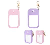 lasuroa 2uds Estuche Espray Desinfectante Manos, Funda de Silicona Compatible el Desinfectante con con Llavero para Espray Adecuado 30 ml Accesorio Viaje Portátil (Rosa, Púrpura)