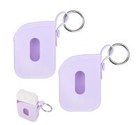 lasuroa 2uds Funda Silicona Compatible con Spray Desinfectante Manos 30ml, Cubierta Protectora con Aro Resorte Llavero Nebulizador Accesorios Spray Desinfectante Viaje (Morado)