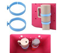 lasuroa 2uds Portavasos para Bolsa Bogg Compatible con Stanley de 30oz 40oz Botellas de Agua, Cup Holder Inserto Plástico para Bogg Bolsa y Simply Southern Beach Totes Accesorios (Azul)
