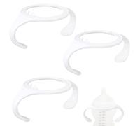 lasuroa 3 Uds Asas Biberones para Tommee Tippee, Ergonómicas Antideslizantes sin BPA Asas de Repuesto para Botellas for Recién Nacidos (Blancas)