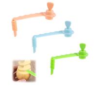 lasuroa 3uds Cortadores en Espiral para Patata, Creador de Papas Tornado Cortador Manual Verduras con Mango Ergonómico Herramienta de Cocina para Pepino Zanahoria Manzana (3 Colores)