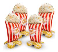 lasuroa 4 piezas 153cm Globos Gigantes Palomitas Maíz, 3D de Pie Aluminio Decoraciones para Carnaval Circo Noche Cine Cumpleaños Baby Shower Barra Palomitas y Fiesta de Cannes