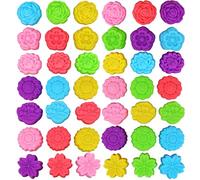 lasuroa 42uds Reutilizables Moldes Hornear Silicona, 7 Estilos Moldes Silicona Forma Flores Antiadherente Mini Capacillos Cupcakes & Muffins para Gelatina Caramelos Elaboración Jabón (Multicolor)