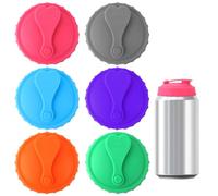 lasuroa 6 Piezas Tapas de Silicona para Latas, Tapa Latas Bebida Reutilizables y a Prueba de Derrames Ajuste Universal para Soda Cerveza Jugo Actividades Aire Libre Acampada Viaje (Multicolor)