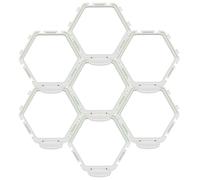 lasuroa 7 Estantes de Exhibición para Funko POP Figuras, Estantes Flotantes Plástico Estante Exhibición Blanco Decoración Montaje Pared Escaparate Coleccionable Soportes de Figuras para Funko POP