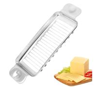 lasuroa Cortador de Mantequilla, Cortador de Queso de Acero Inoxidable Rebanadora de Queso Ergonómico con Agarre Portátil para Queso en Bloque de Mantequilla(Plata)