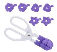 lasuroa Juego de Moldes Cake Pops 3 en 1, Moldes Cake Pops Con Forma Corazón Morado Flor y Estrella Juego Prensas para Piruletas Herramientas para Hornear Dulces Chocolates y Postres