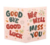 lasuroa Jumbo Despedida Tarjeta Saludo, 40x27cm Divertida Grande Gigante Good Bye Good Luck Tarjetas con Sobre para Colegas Amigos Profesores Jubilación Despedida Regalo