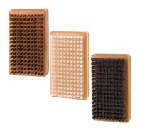 lasuroa Kit de 3 Cepillos para Cera de Snowboard, 12x7x3,5cm Juego de Cepillos para Cera de Esquí Incluye Cepillo de Nailon Latón y Crin de Caballo Accesorios de Limpieza para Snowboard