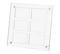 lasuroa Marco Película Polaroid Instax, Acrílico de 7,8x5,2cm con 6 Rejillas Soporte Fotos Mini Soporte para Fotos para Exhibición y Decoración