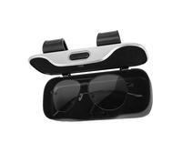 lasuroa Soporte para Gafas de Sol para Coche, Estuche Gafas Coche Negro Premium con Cierre Silencioso y Pulsación de Un Solo Toque Organizador Accesorios Almacenamiento Visera Solar