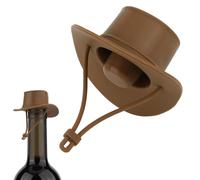 lasuroa Tapón Vino Forma Sombrero Vaquero, Tapones para Botellas de Vino Silicona con Forma Sombrero de Vaquero Mantiene el Tinto Fresco Accesorios para Beber
