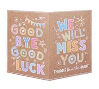 lasuroa Tarjeta de Despedida Grande, 40 x 27cm Colorida Tamaño Jumbo We Will Miss You Tarjeta con Sobre Dorado Adecuado de Despedida para un Colega o Profesor