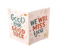 lasuroa Tarjeta de Despedida Jumbo, 40 x 27cm Divertida y Grande We Will Miss You Tarjeta con Sobre Ideal Como Regalo de Despedida para Compañeros Amigos Jubilados o para Irnos (Amarillo Claro)