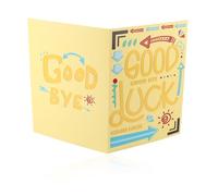 lasuroa Tarjeta Despedida Gigante con Sobre, Despedida Buena Suerte 40x27cm para Compañeros de Trabajo Regalo de Graduación y Jubilación