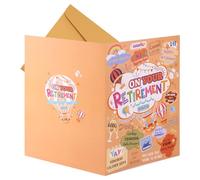 lasuroa Tarjeta Despedida Jumbo, 40x27cm con Sobre Una Tarjeta de Despedida Atenta para Compañeros de Trabajo Amigos y Familiares (Naranja)