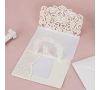 lasuroa Tarjetas Boda para Novios, Portamonedas Desplegable 3D Felicitación Boda para Efectivo con Páginas Sobres Recién Casados Despedidas Soltera Compromisos Saludos Regalos y Suministros