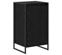 LASWWQMRF Aparador negro aspecto roble 43 x 36 x 75,5 cm Cómoda con puerta | Armario auxiliar compacto de diseño industrial con puerta y estantes para salón, pasillo y dormitorio.