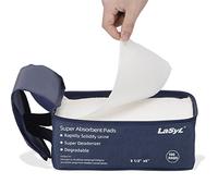 Lasyl Almohadillas superabsorbentes para inodoro - Paquete de 100 unidades al por mayor - para bolsas de inodoro portátiles de camping, forros desechables para inodoro, bandeja de cama, silla de