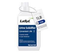 LaSyL Super Absorbent Powder - 50 usos, Solidify Body Fluids in 1 Min - Easy to Port Waste Liquid - for Camping Portable Toilet, Bedside Commodes, Pet Toilet etc-1 LB