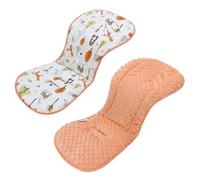 LAT Colchoneta Silla Paseo, Almohadilla Reversible para Cochecitos, Cojín Doble Cara para Silla de Auto y Carrito, Suave y Transpirable, Funda Universal para Bebés y Niños Pequeños (Zorro)