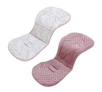 LAT Colchoneta Silla Paseo, Almohadilla Reversible para Cochecitos, Cojín Doble Cara para Silla de Auto y Carrito, Suave y Transpirable, Funda Universal para Bebés y Niños Pequeños (Gota Roja)