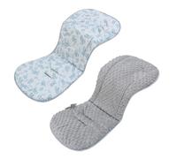 LAT Colchoneta Silla Paseo, Almohadilla Reversible para Cochecitos, Cojín Doble Cara para Silla de Auto y Carrito, Suave y Transpirable, Funda Universal para Bebés y Niños Pequeños (Hoja Verde)