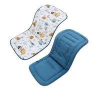 LAT Colchoneta Silla Paseo, Almohadilla Reversible para Cochecitos, Suave y Transpirable Algodón Funda Carrito Bebe Universal, Cojín Doble Cara para Silla de Auto y Carrito (Globo Arco Iris)