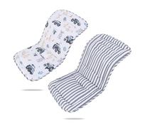 LAT Colchoneta Silla Paseo, Almohadilla Reversible para Cochecitos, Suave y Transpirable Algodón Funda Carrito Bebe Universal, Cojín Doble Cara para Silla de Auto y Carrito (Tractor)