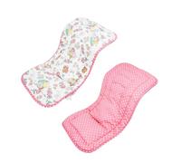 LAT Colchoneta Silla Paseo, Almohadilla Reversible para Cochecitos, Suave y Transpirable Algodón Funda Carrito Bebe Universal, Cojín Doble Cara para Silla de Auto y Carrito (Oso Floral)