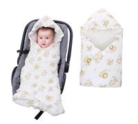LAT Manta Envolvente Bebe Invierno, 90x90cm Universal Manta Porteo Saco para Silla de Coche, Algodón Universal Saco Capazo Bebe Invierno para Cochecitos Sillas de Paseo Asiento de Coche (León)