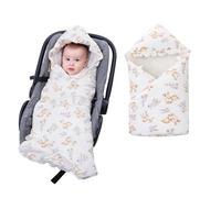 LAT Manta Envolvente Bebe Invierno, 90x90cm Universal Manta Porteo Saco para Silla de Coche, Algodón Universal Saco Capazo Bebe Invierno para Cochecitos Sillas de Paseo Asiento de Coche (Ciervo)