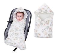 LAT Manta Envolvente Bebe Invierno, 90x90cm Universal Manta Porteo Saco para Silla de Coche, Algodón Universal Saco Capazo Bebe Invierno para Cochecitos Sillas de Paseo Asiento de Coche (Conejo)