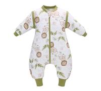 LAT Saco de Dormir con Pies 2.5 TOG, Saco de Dormir de Invierno con Piernas y Mangas Desmontables, 100% Algodón para Bebé