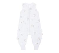 LAT Saco de Dormir para Bebé con Pies, 0,5 TOG 100% Algodón Saco de Dormir Verano con Bolsillos para bebé, Pijiama Manta con Pies para Bebé (Dinosaurio Blanco, XL)