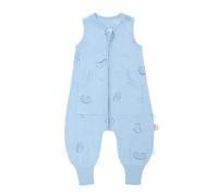 LAT Saco de Dormir para Bebé con Pies, 0,5 TOG 100% Algodón Saco de Dormir Verano con Bolsillos para bebé, Pijiama Manta con Pies para Bebé (Dinosaurio Azul, L)