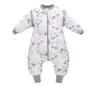 LAT Saco de Dormir para Bebé con Pies Mangas Extraíbles, 2.5 TOG Algodón Saco de Dormir de Invierno para Bebé Pijiama de Verano para Bebé (L, Coala)