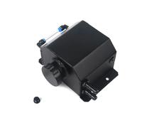 Lata Captura Aceite Aluminio Universal 1L/2L Depósito Tanque Refrigerante Desbordamiento Radiador Tapón Drenaje Respiradero Botella Expansion Completa(1LYH-Black)