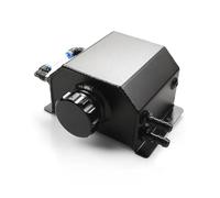 Lata Captura Aceite Aluminio Universal Tanque Depósito Refrigerante Radiador Desbordamiento Combustible Tapón Drenaje Respiradero 1L/2L Botella Expansion Completa(1L-Black)