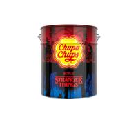 Lata Chupa Chups Edición Stranger Things - 120 Piruletas Surtidas con Sabores Variados, Coleccionable y Edición Limitada - Sin Gluten, Colorantes Naturales