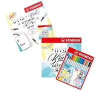 Lata De 15 Colores Assortidos STABILO Pen 68 Brush + Guía Para Lettering A Mano